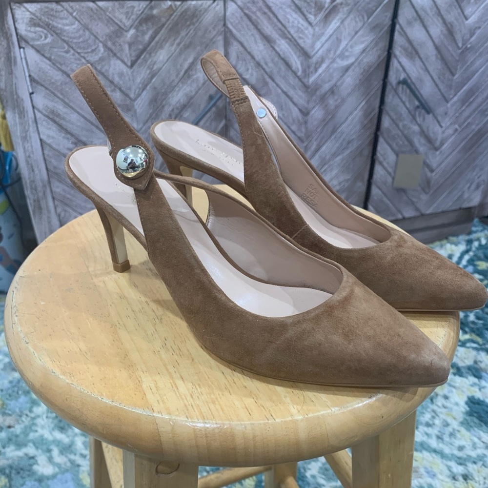 Kate spade suede sling back heels